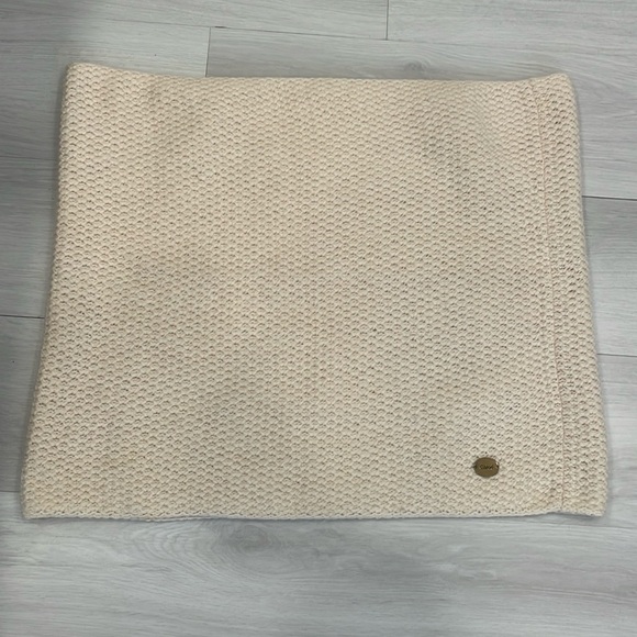 Chloe Foulards Cream Knit Circle/Loop Infinity Scarf - Picture 1 of 11